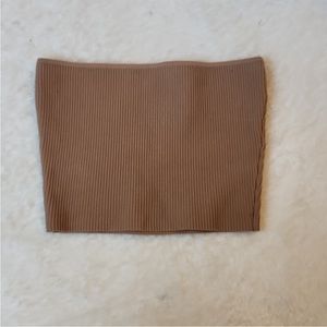 Aritzia Babaton Sculpt Knit Tube Top in Nude